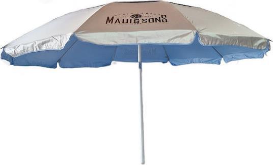 Maui & Sons Σπαστή Ομπρέλα Θαλάσσης Αλουμινίου Διαμέτρου 2.2m με Σκίαστρο, UV Προστασία και Αεραγωγό Clear Sky 1984