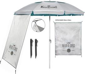 Maui & Sons Σπαστή Ομπρέλα Θαλάσσης Αλουμινίου Διαμέτρου 2.2m με Σκίαστρο, UV Προστασία και Αεραγωγό Πετρόλ 1983