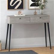 Megapap Alis Κονσόλα Ξύλινη Γκρι Ρετρό Μ110xΠ29xΥ88cm 0256511