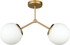 Megapap Alison Κρεμαστό Φωτιστικό Δίφωτο για Ντουί E27 Χρυσό 0249257