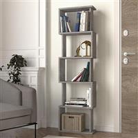 Megapap Alvina Βιβλιοθήκη Γκρι Σκυροδέματος 45x19.6x158.8cm 0291257