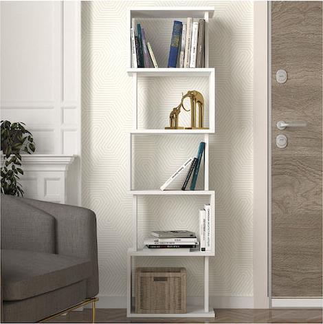 Megapap Alvina Βιβλιοθήκη Λευκό 45x19.6x158.8cm 0273824