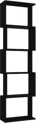 Megapap Alvina Βιβλιοθήκη Μαύρο 45x19.6x158.8cm 0273825