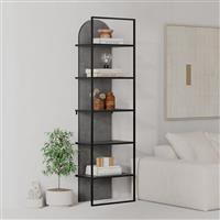 Megapap Archy Βιβλιοθήκη Γκρι Ρετρό 53x31.7x180cm 0273537