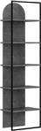 Megapap Archy Βιβλιοθήκη Γκρι Ρετρό 53x31.7x180cm 0273537