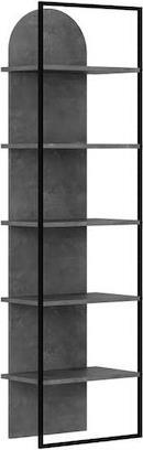 Megapap Archy Βιβλιοθήκη Γκρι Ρετρό 53x31.7x180cm 0273537