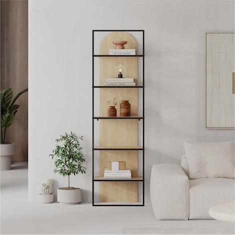 Megapap Archy Βιβλιοθήκη Sapphire Oak 53x31.7x180cm 0273538