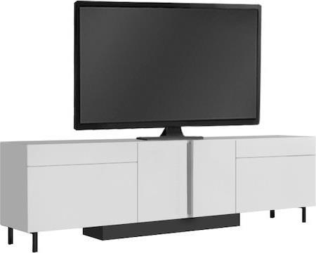 Megapap Arlen Έπιπλο Τηλεόρασης από Ξύλο με Φωτισμό LED Λευκό Μ180xΠ32xΥ50cm 0286169