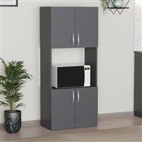 Megapap Armado Στήλη Κουζίνας Ανθρακί 60x32x140cm 0253745