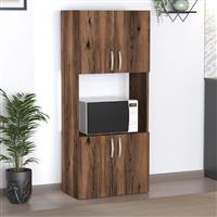 Megapap Armado Στήλη Κουζίνας Καπνιστή Καρυδιά 60x32x140cm 0253743