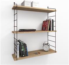 Megapap Armoni Ράφι Τοίχου Sapphire Oak-Καφέ Μέταλλο 72x20x85cm 0273431