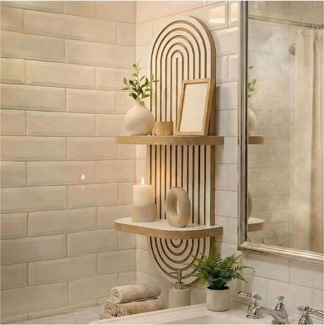 Megapap Artwill Ράφι Τοίχου Λευκό 26x13x70cm 0285606