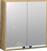 Megapap Bade Τετράγωνος Καθρέπτης Μπάνιου από Μοριοσανίδα με Ράφι & Ντουλάπι 60x60cm 0213512
