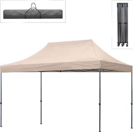 Megapap Bari Πτυσσόμενο Κιόσκι Κήπου Μπεζ 3x4.5m 0286336
