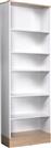 Megapap Base Βιβλιοθήκη Oak-Λευκή 60x26x197cm