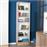 Megapap Base Βιβλιοθήκη Oak-Λευκή 60x26x197cm