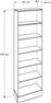 Megapap Base Βιβλιοθήκη Oak-Λευκή 60x26x197cm
