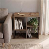 Megapap Bolton Βιβλιοθήκη Ανοιχτό Καρυδί 62x22x62cm 0286425