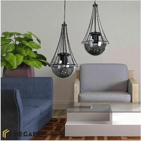 Megapap Cahaya Μεταλλικό Δίφωτο Μαύρο 40x40x80cm