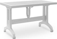 Megapap Callan Τραπέζι Εξωτερικού Χώρου από Πολυπροπυλένιο Λευκό 120x70x73cm 0268711