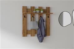 Megapap Carina Κρεμάστρα Τοίχου Ξύλινη Καρυδί 70x18x70cm 0276822