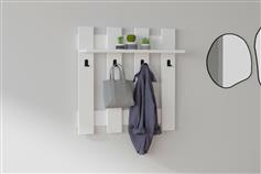 Megapap Carina Κρεμάστρα Τοίχου Ξύλινη Λευκό 70x18x70cm 0276823