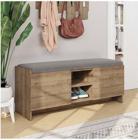 Megapap Cecilia Έπιπλο Εισόδου με Παπουτσοθήκη & Παγκάκι 110x37x43cm GP037-0045,1