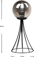 Megapap Chavi Επιτραπέζιο Διακοσμητικό Φωτιστικό με Ντουί για Λαμπτήρα E27 σε Μαύρο Χρώμα 0216708