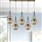 Megapap Chavi Μοντέρνο Κρεμαστό Φωτιστικό Πολύφωτο για 5 Λαμπτήρες E27 σε Χρυσό Χρώμα 0216706