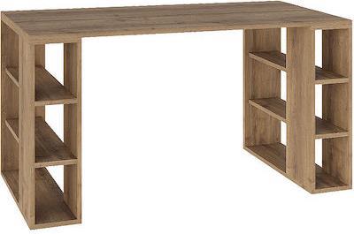 Megapap Colmar Γραφείο Ξύλινο Ανοιχτό Καρυδί 140x60x75cm 0249814