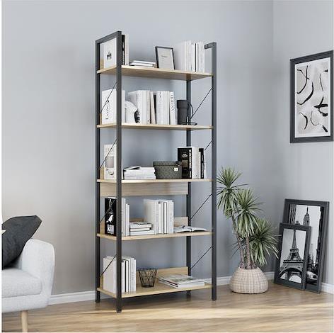 Megapap Connect Βιβλιοθήκη Florida Oak 73x35x172cm 0266594