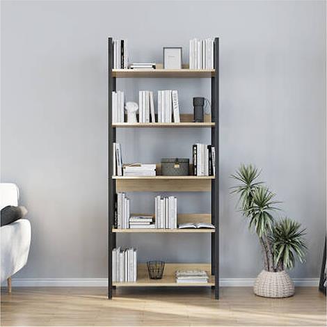 Megapap Connect Βιβλιοθήκη Florida Oak 73x35x172cm 0266594