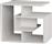 Megapap Dedalo Ορθογώνιο Βοηθητικό Τραπεζάκι Ξύλινο Λευκό Μ54xΠ40xΥ45cm