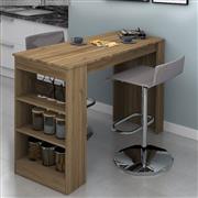 Megapap Deep Τραπέζι Μπαρ Ξύλινο Καρυδί 120x50x100cm 0249654