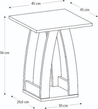 Megapap Deros Κομοδίνο Ξύλινο Γκρι 45x45x56cm 0291254