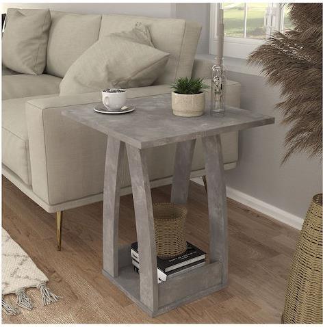 Megapap Deros Κομοδίνο Ξύλινο Γκρι 45x45x56cm 0291254