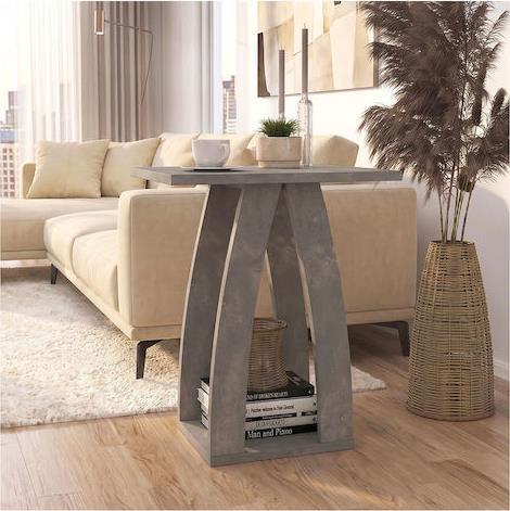 Megapap Deros Κομοδίνο Ξύλινο Γκρι 45x45x56cm 0291254