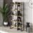 Megapap Detroit Βιβλιοθήκη Sapphire Oak-Silky Black 87.5x35.2x175cm 0249786