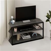 Megapap Echo Έπιπλο Τηλεόρασης Γωνιακό από Μέταλλο & Ξύλο Γκρι Ρετρό Μ98xΠ37xΥ45cm 0273549