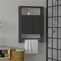 Megapap Ela Ντουλάπι Μπάνιου 60x15x87cm Γκρι 0276827