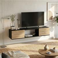 Megapap Elano Έπιπλο Τηλεόρασης από Ξύλο Μαύρο Μ160xΠ31.4xΥ31.2cm 0289572