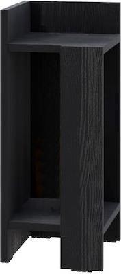 Megapap Elos Κομοδίνο Ξύλινο Black Wood 25x27x60cm 0273540