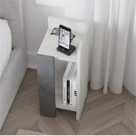 Megapap Elos Κομοδίνο Ξύλινο Λευκό 25x27x60cm 0273529