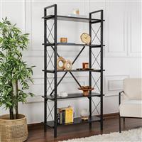 Megapap Elysian Βιβλιοθήκη Μαύρο 90x33.5x180cm 0273253