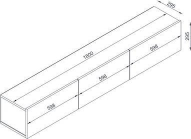 Megapap Έπιπλο Τηλεόρασης Ξύλινο Damla Μ180xΠ29.5xΥ29.5cm 0228124