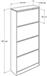 Megapap Flat Duo Ξύλινη Παπουτσοθήκη Λευκή 73x26x157cm 0080444