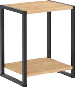 Megapap Gina Κομοδίνο Ξύλινο με Μεταλλικά Πόδια Ανθρακί 39x30x48cm 0267129