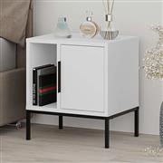 Megapap Glynn Κομοδίνο Ξύλινο Λευκό 45x35x50cm 0249803