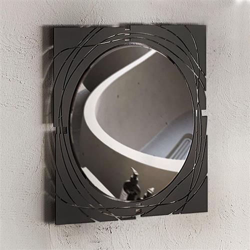 Megapap Hulla Καθρέπτης Τοίχου με Μαύρο Μεταλλικό Πλαίσιο 55.6x55.6cm 0234823