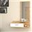 Megapap Joy Μελαμίνης Sonoma-Λευκό Τουαλέτα με Καθρέφτη 80x35x116cm